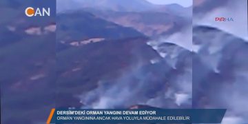 ‘Dersim’deki orman yangınına ancak hava yoluyla müdahale edilebilir” – 18.08.2018