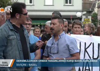 İSVİÇRE / BASEL – DERSİMLİLERDEN ORMAN YANGINLARINA KARŞI BASIN AÇIKLAMASI – ABİDİN ÇETİN – Özel Program – 24.08.2018