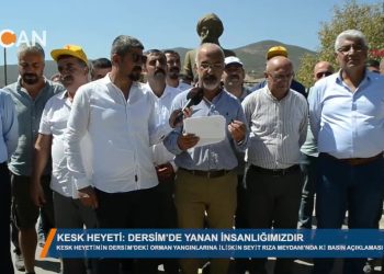 KESK Heyeti – Dersim”de yanan insanlığımızdır – Seyit Rıza Meydanında Basın Açıklaması