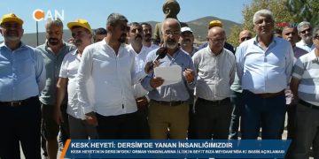 KESK Heyeti – Dersim”de yanan insanlığımızdır – Seyit Rıza Meydanında Basın Açıklaması