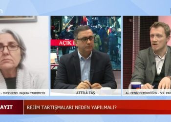 ATTİLA TAŞ’IN HAZIRLAYIP SUNDUĞU AÇIK KAYIT’TA EMEP GENEL BAŞKAN YARDIMCISI SELMA GÜRKAN VE SOL PARTİ MERKEZ YÜRÜTME KURULU ÜYESİ AV. DENİZ DEMİRDÖĞEN OLASI SEÇİM VE SEÇİM İTTİFAKLARINI KONUŞUYOR.