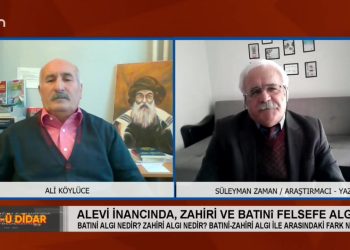 Alevi inancında, zahiri ve batınî felsefe algısı – Ali Köylüce’nin sunduğu Dar-û Dîdar programının bugünkü konuğu araştırmacı-yazar Süleyman Zaman – 27.02.2022