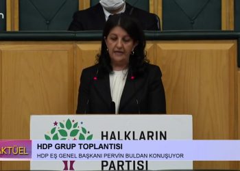 HDP Gurup Toplantısı, HDP Eş Genel Başkanı Pervin Buldan konuşuyor