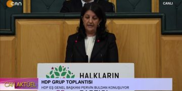 HDP Gurup Toplantısı, HDP Eş Genel Başkanı Pervin Buldan konuşuyor