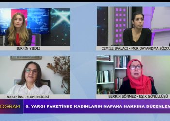 6. Yargı Paketinde Kadınların Nafaka Hakkına Düzenleme, Berfin Yıldız ile Özel Program. Konuk: Cemile Baklacı, Nursen İnal, Berrin Sönmez