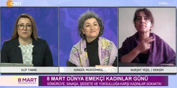 8 Mart Dünya Emekçi Kadınlar Günü, Elif Sonzamancı ile 8 Mart Özel. Konuklar: Songül Morsümbül, Nurşat Yeşil, Fatma Sapan, Latife Ulutaş, Mutlu Aymaz, Cemre Firdevsoğlu, Nurten Yanlız, Elif Tabak, Asuman Ergün