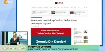Dilek Odabaş Bakır ile Can’da Bu Sabah’ın 14 Nisan Perşembe günü konukları Gültan Kışanak’ın kızı Evin Kışanak Kadın Cinayetlerini Durduracağız Platformu Temsilcisi Nurşen İnal