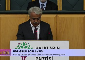 HDP Grup Toplantısı, HDP Eş Genel Başkanı Mithat Sancar Konuşuyor..