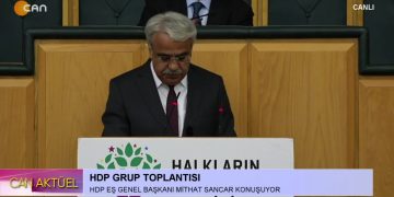 HDP Grup Toplantısı, HDP Eş Genel Başkanı Mithat Sancar Konuşuyor..