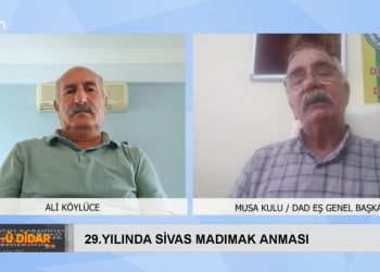 DAD Eş Genel Başkanı Musa Kulu ile 29. Yılında Madımak Anmasını ve Devletin Alevi Dedelerini Kerbelaya Götürme Programını konuşuyoruz… Ali Köylüce’nin sunduğu DAR-Û DÎDAR programı Can TV’de.