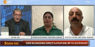 İçinde bulunduğumuz süreçte Aleviler nasıl bir yol izleyecekler? – Zeynel Gül’ün sunumuyla Sözün Özü programı bugün konukları Mustafa Aslan , Özgün Kutan Baran ve Turgut Öker ile birlikte Can Tv’de…