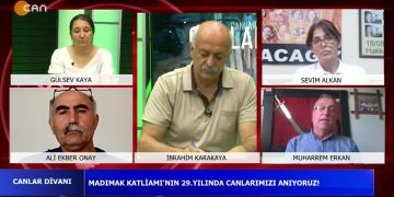 Madımak Katliamı’nın 29. Yılında Canlarımızı Anıyoruz, İbrahim Karakaya ile Canlar Divanı. Konuklar: Gülsev Kaya, Ali Ekber Onay, Sevim Alkan, Muharrem Erkan..
