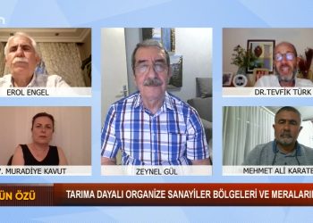 Tarıma Dayalı Organize Sanayiler Bölgeleri ve Meralarımız. Zeynel Gül’ün hazırlayıp sunduğu SÖZÜN ÖZÜ programının bugünkü konukları Erol Engel , Av. Muradiye Kavut, Dr. Tevfik Türk Mehmet Ali Karateke.