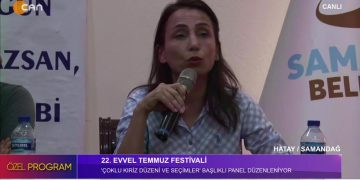 22. Evvel Temmuz Festivali 22. Evvel Temmuz Festivali kapsamında ‘Çoklu Kriz Düzeni ve Seçimler’ başlıklı panel düzenleniyor katılımcılar: HDP Adana Milletvekili Tülay Hatimoğulları CHP Ankara Milletvekili Yıldırım Kaya