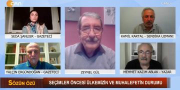 Seçimler Öcesi Ülkemizin Ve Muhalefetin Durumu Zeynel Gül’ün Sunduğu Sözün Özü Programının Konukları – Seda Şanlıer, Kamil Kartal, Yalçın Ergündığan Ve Mehmet Kazım Ablak Can Tv’de