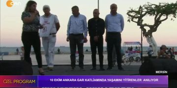 10 Ekim Ankara Gar Katliamında Yaşamını Yitirenler Mersin’de Anılıyor