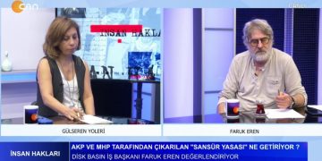 Gülseren Yoleri İle İnsan Hakları Programının Konuğu Faruk Eren Can Tv’de