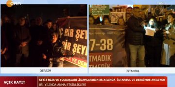 Atilla Taş’ın Sunduğu Açık Kayıt Programında bu Gün 1937 İdam Edilen Seyit Rıza ve Arkadaşları Saat 19:37’de Yakılan Çıralar ve Yapılacak Anma İle yad Ediliyor, Konuğu Hasan Ali Kılıç İle Seyit Rıza ve Arkadaşları Ele Alınacak.