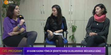 Melis Ciddioğlu’nun hazırlayıp sunduğu özel program can tv’de ’25 Kasım kadına yönelik şidette uluslararası mücadele günü’