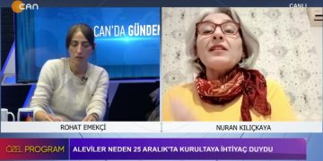 Rohat Emekçi ile Canda Gündem
Konukları:
-Gamze Aktaş
-Burcu Özdemir
-Nuran  Kılıçkaya
-Yeşim Kan Tekin
‘Aleviler neden 25 aralıkta kurultaya ihtiyaç duydu’