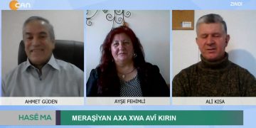 Ahmet Güden ile Hase Ma 17 Ocak Salı Günü Konukları: Ayşe Fehimli, Ali Kısa. Meraşiyan Axa Xwa Avî Kırın.