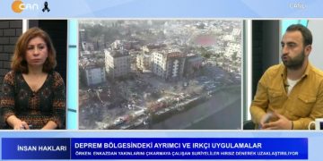 Gülseren Yoleri’nin sunduğu İnsan Hakları programına bugün ‘ deprem bölgesindeki ayrımcı uygulamaları ve ırkçı saldırıları ‘ konuşmak üzere Gazeteci İsa Örken konuk oluyor.