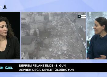 Hülya Şimşek’in sunduğu Deprem Özel programının konukları HDP Eski Milletvekili Besime Konca ve Uluslararası Kürecik Meclisi Eş Başkanı Arzu Şimşek