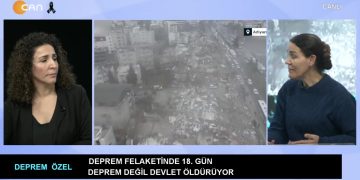 Hülya Şimşek’in sunduğu Deprem Özel programının konukları HDP Eski Milletvekili Besime Konca ve Uluslararası Kürecik Meclisi Eş Başkanı Arzu Şimşek