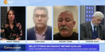 Rohat Emekçi ile Canda Gündem 
Konukları:
-Cihangir İslam / CHP İstanbul Mv.
-Rıdvan Turan / HDP Mersin Mv.
-Cuma Erçe / PSAKD Genel Başkanı
‘İttifakların alevilerin talepleri yaklaşımı’
‘HDP kapatma davasında karar seçime birkaç gün kala çıkar mı’