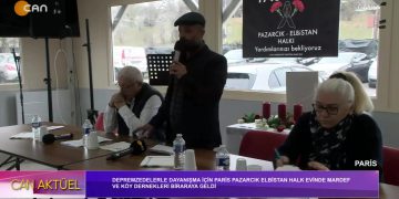 Depremzedelerle dayanışma için Paris Pazarcık Elbistan Halk Evinde köy dernekleri biraraya geldi