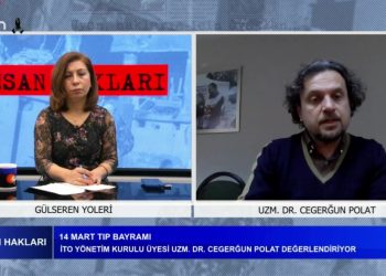Gülseren Yoleri’nin sunduğu İnsan Hakları programına bu hafta 14 Mart Tıp Bayramı vesilesiyle sağlık emekçilerinin sorunlarını konuşmak üzere İto Yönetim Kurulu Üyesi Cegerğun Polat konuk oluyor.