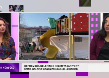 Nergiz Güzel’in Sunduğu Kadın Kürsüsü Programının Konuğu: – Esengül Demir / HDK Eş Sözcüsü ‘ Deprem bölgelerinde neler yaşanıyor ‘ ‘ Deprem bölgesinde kadınların durumu ‘