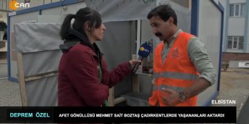Afet gönüllüsü Mehmet Sait Boztaş Deprem Özel’de
Elbistan’da  çadırkentlerde yaşananları aktardı…