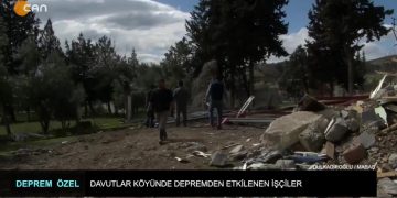 Davutlar Köyünde Depremden Etkilenen İşçiler.
