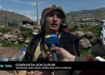 Depremde ağır hasar gören dağ köyü Gomikan’da son durum…