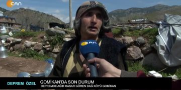Depremde ağır hasar gören dağ köyü Gomikan’da son durum…