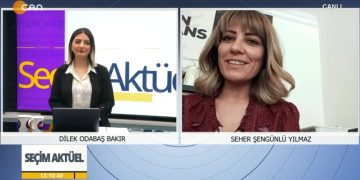 Dilek Odabaş Bakır ile Seçim Aktüel Programının 17 Nisan Pazartesi günü konukları: AKD Genel Başkanı Seher Şengünlü Yılmaz. Yeşil Sol Parti İstanbul 2. Bölge Milletvekili Adayı Öztürk Türkdoğan.