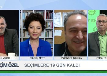 Erdoğan kaybettikçe sadırıyor… Şükrü Yıldız’ın sunumuyla Seçim Özel’in bugünki konukları: Gazetecil Cemal Turan, Gazeteci Nilgün Mete ve Yeşil Sol Parti Milletvekili Adayları İskender Bayhan, Erol Tunç ve Rojin Tanhan Doğan
