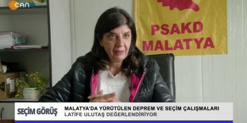 Malatya’da yürütülen deprem ve seçim çalışmaları… PSAKD Malatya şube başkanı Latife Ulutaş ve EMEP Malatya il başkanı Şerif Demirel değerlendiriyor.