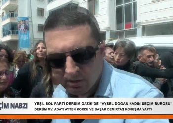 Yeşil Sol Parti Dersim Gazik’de ‘Aysel Doğan Kadın Seçim Bürosu’ açti… Dersim Mv. Ayten Kordu ve Başak Demirtaş konuşma yaptı..