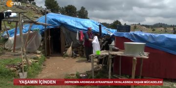 Depremin ardından Ayranpınar Yaylasında yaşam mücadelesi.