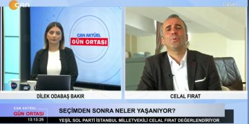 Dilek Odabaş Bakır ile Gün Ortası’nın 19 Mayıs Cuma günü konukları: Yeşil Sol Parti İstanbul Milletvekili Celal Fırat, KAFFED Genel Başkanı Prof. Dr. Ümit Dinçer.