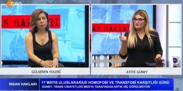 Gülseren Yoleri’nin hazırlayıp sunduğu İnsan Hakları programının bu haftaki konuğu: LGBTİQ Komisyonu Üyesi *Atiye Güney LGBTİQ’ların sorunlarının değerlendirildiği İnsan Hakları programı Can Tv’de