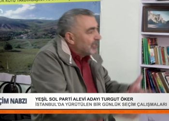 Yeşil Sol Parti Alevi Adayı Turgut Öker. İstanbul’da yürütülen bir günlük seçim çalışmaları.