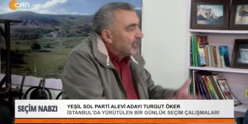 Yeşil Sol Parti Alevi Adayı Turgut Öker. İstanbul’da yürütülen bir günlük seçim çalışmaları.