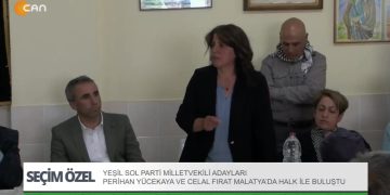 Yeşil Sol Parti İstanbul 3. bölge adayı Celal Fırat ve Malatya 1. bölge adayı Perihan Yücekaya Malatya’da seçmenlerle buluştu