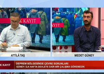 Attilâ Taş ile Açık Kayıt programının 6 Haziran Salı günü konuğu: -İstanbul Çevre Mühendisleri Odası Yönetim Kurulu Üyesi -Medet Güney -Ekolojik yıkımla mücadele haftası. -Deprem bölgesinde çevre sorunları. -İstanbul ÇMO 2023 yılı İstanbul çevre durumu raporu. -İstanbul ÇMO 2022
