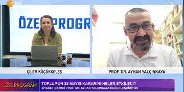 Çilem Küçükkeleş’in hazırlayıp sunduğu Özel program’a seçim sonuçlarını değerlendirmek üzere Siyaset Bilimci *Prof. Dr. Ayhan Yalçınkaya konuk oluyor.