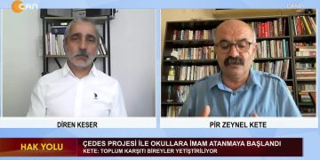 Diren Keser’in hazırlayıp sunduğu Hak Yolu programına okullara imam atama uygulamasını konuşmak üzere -Pir Zeynel Kete konuk oluyor.