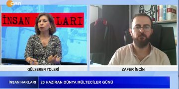 Gülseren Yoleri’nin hazırlayıp sunduğu İnsan Hakları programında bu hafta 20 Haziran Dünya Mülteciler gününü konuşmak üzere -İHD İzmir şube başkanı Zafer İncin konuk oluyor.